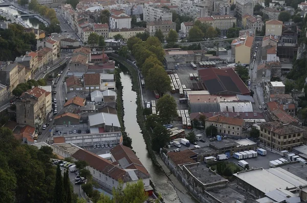 Flygfoto över Rijeka, Kroatien — Stockfoto