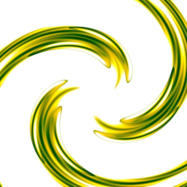 Abstrakte Kunst Hintergrund mit grüner Spirale - konzentrische Wellen - grafisches Gestaltungselement - wirbelnde Illustration - nasse Farbe - Farbspritzer isoliert auf hellweißem Hintergrund - künstlerische Entwürfe - Spinnen — Stockfoto