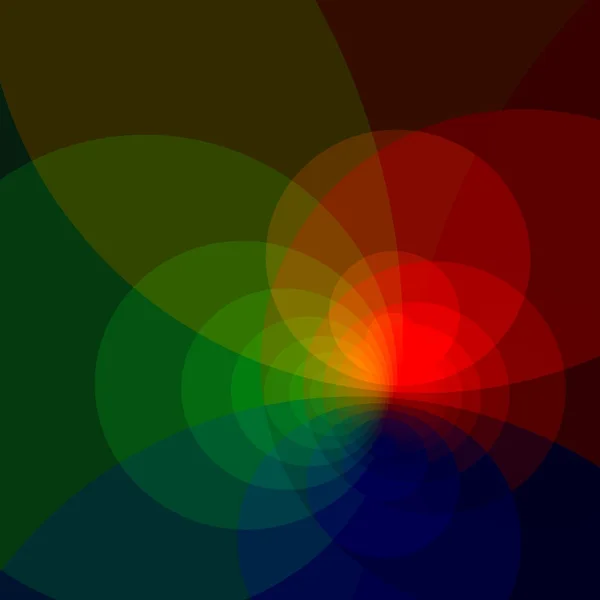Fundo colorido abstrato com espaço de cópia - Gerative Art Red Blue Green - Web Wallpaper Design - Efeito de onda artística - Ilustração gráfica - Ondulações concêntricas - Paleta de cores em forma de círculo - D — Fotografia de Stock