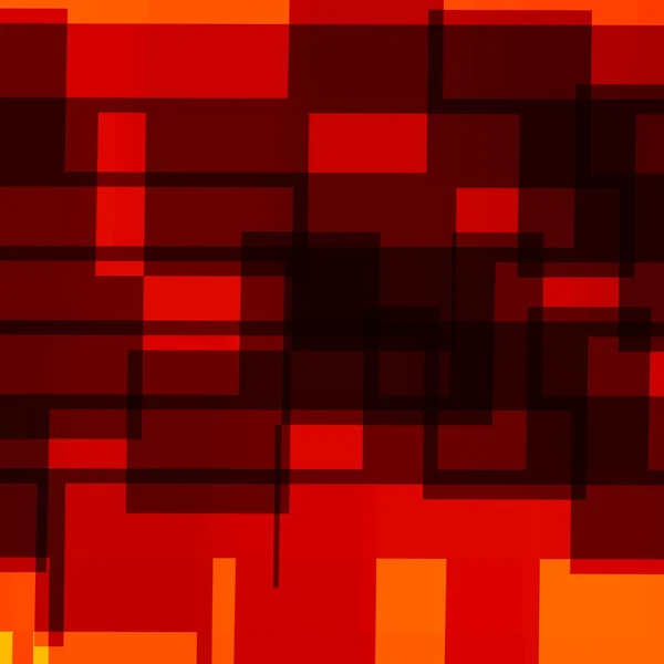Abstract Geometric Background - Red Orange Design Artworks - Generative Art Mosaic - Randomly Spread Shapes - Artistic Graphic - Surrealistic Illustration - Many Rendered Decorative Rectangles - Recta — Stockfoto