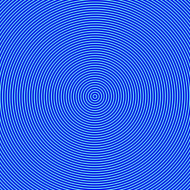 Geometrik arka plan - hipnoz kavramı - mavi çemberler - illüstrasyon grafik tasarım Radyal - dairesel desenler - basit matematiksel zemin - hipnotik ya da Psychedelic görüntü renk