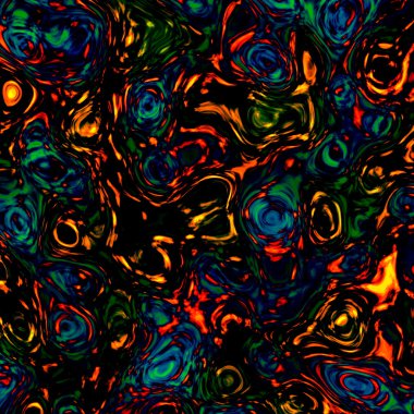 -Tasarım sanat - kırmızı mavi sarı yeşil siyah - Psychedelic BLOB'lar için arka plan - generatif sanat - dijital illüstrasyon teknikleri - sanatsal görüntü renkli kaotik dalgalar desen