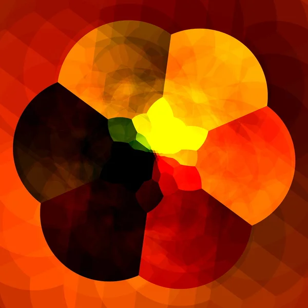 Abstrakt orange Hintergrund für Design-Kunstwerke - bunte Fraktale - kreative Blume digitale Kunstwerke - kaleidoskopische künstlerische surreale generative Kunst - bunte Abstraktion - seltsame Geometrie — Stockfoto