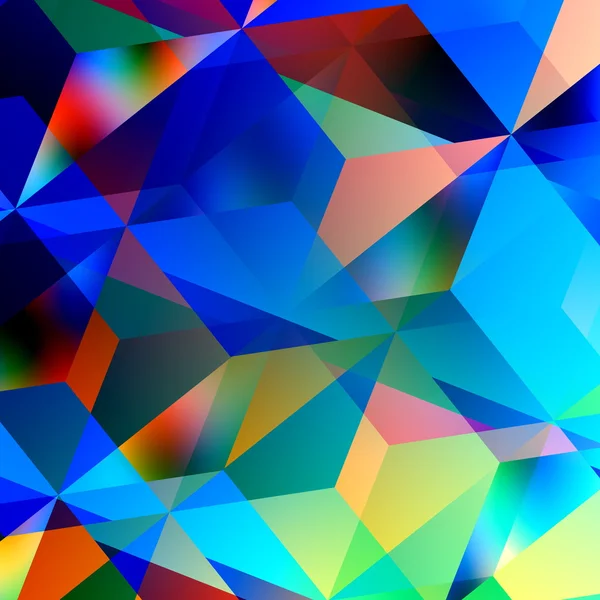 Geometrisch abstrakter Hintergrund - blaues Mosaikmuster - Dreieck-Design - Farb- und Kunstmuster - Illustrationsgrafik - chaotisches Durcheinander - türkisfarbene Textur - chaotische ungeordnete geometrische Fliesen - — Stockfoto