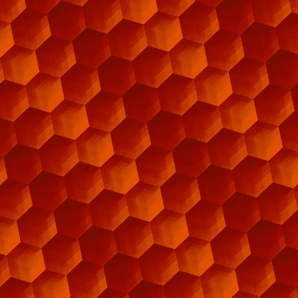 Arte de fondo abstracto - Textura oxidada vintage - Parquet o piso - Hexagones de patrón geométrico - Elemento de diseño de ilustración - Efecto retro - Peine de miel de color naranja - Generado digitalmente - Hexagonal —  Fotos de Stock