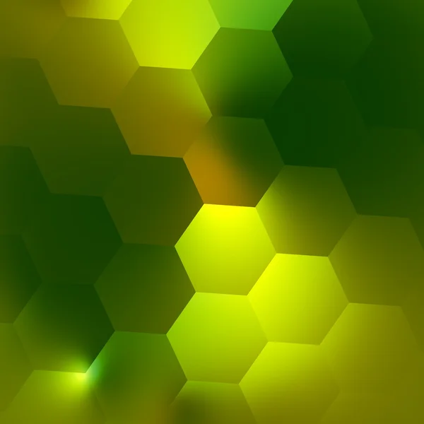 Groene abstracte geometrische achtergrond patroon - verlichte Modern Design Concept - zachte gloed Effect - kwaliteit illustratie - helder licht zeshoekige patronen - levendige zeshoeken mozaïek - vloer tegel — Stockfoto