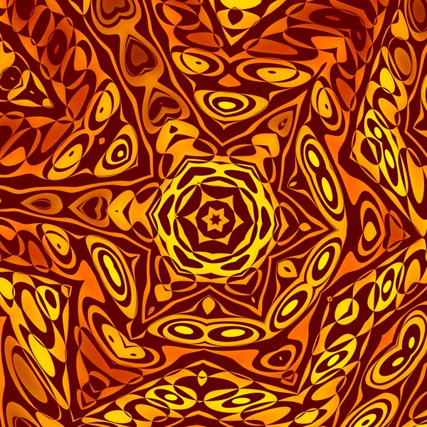 Abstract Background or Wallpaper Pattern - Creative Henna or Mehendi Decoration - Digitally Generated Image - Explosion Blast - Artistic Vintage Style Illustration - Orange Yellow Psychedelic Art - — Stock Photo, Image