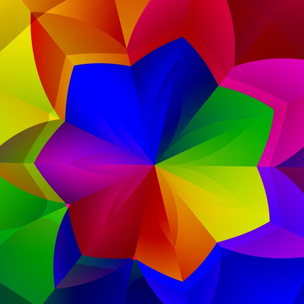 Artistic Vibrant Flower Shape. Colorful Abstract Background. Decorative Floral Image. Creative Art Illustration. Unique Digital Artwork. Unique Psychedelic Graphic. Many Saturated Colors. Backdrop. — Stockfoto