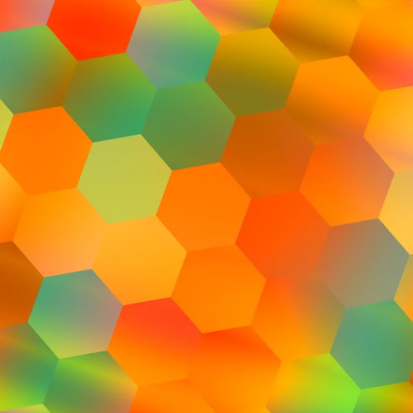 Colorful Hexagonal Background. Abstract Geometric Pattern. Orange Blue Colors. Backdrop for Mobile Phone or Digital Tablet. Blurred Red Green Color. Beautiful Colored Art Illustration. Web. — Zdjęcie stockowe