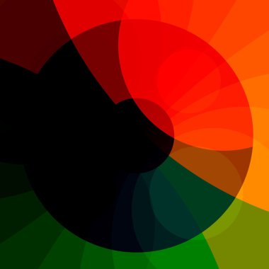 Colourful Abstract Rainbow Background. Red Green Orange Colors. Modern Illustration Design. Creative Geometric Computer Backdrop. Generated Digital Art Image. Color Circle Graphic. Minimal Logo.