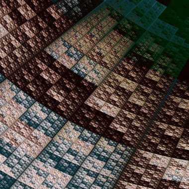 Geometric Fractal Background. Digital Art Illustration. Abstract Texture Design. Modern Creative Image. Computer Technology Concept. Old Color Graphic. Decorative Web Page Backdrop. Structure.