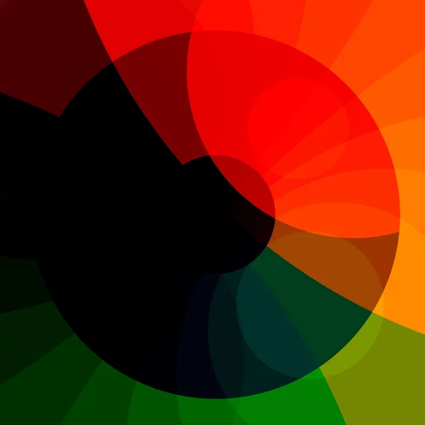 Colourful Abstract Rainbow Background. Red Green Orange Colors. Modern Illustration Design. Creative Geometric Computer Backdrop. Generated Digital Art Image. Color Circle Graphic. Minimal Logo. — Stockfoto
