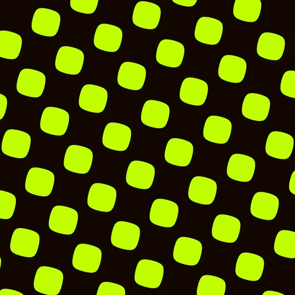 Green Black Checkered Pattern. Round Squares Texture. Abstract Elements. High Contrast Recurring Shapes. Pop or Cartoon Effect. Geometric Illustration. Wrapping Paper Design. Endless. Web Background. — Stockfoto