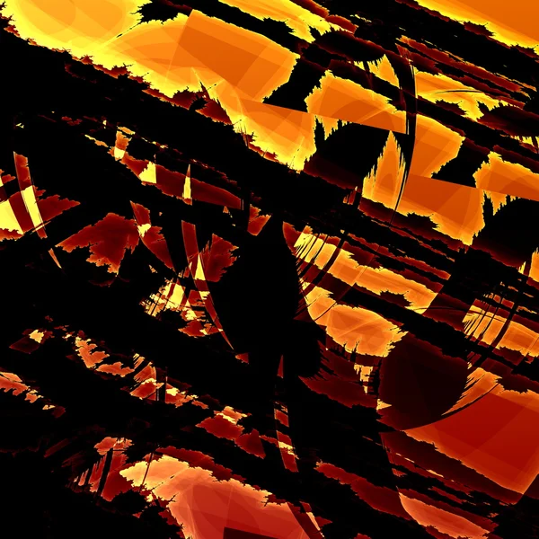 Artistic Fractal Grunge. Modern Art Background. Abstract Old Texture. Grungy Illustration Design. Dark Brown Rusty Orange Colors. Decorative Digital Image. Creative Distressed Pattern. Scratched. — Stok fotoğraf