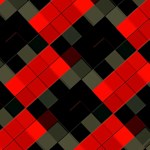 Red Grey Black Tiles Pattern. Abstract Texture Design. Geometric Art Illustration. Decorative Background Elements. Beautiful Modern Wallpaper. Web Page Graphic. Textured Christmas Paper. Element. — Zdjęcie stockowe