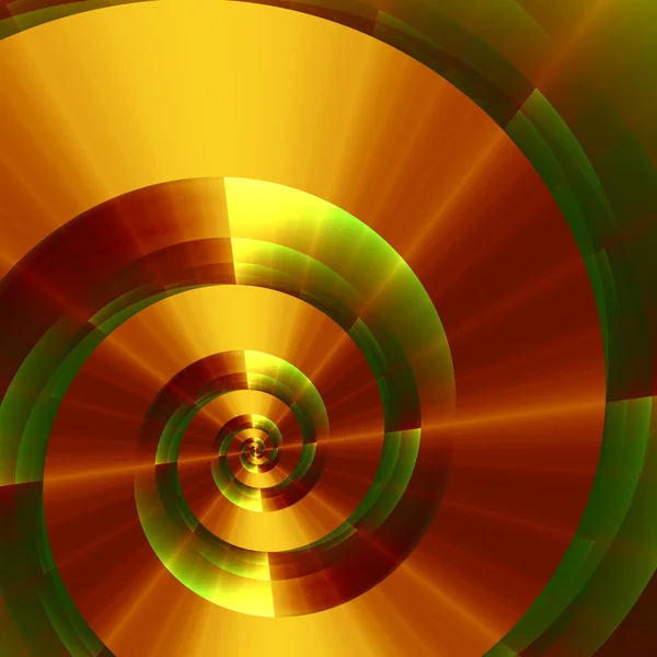 Metallic Fantasy Spiral. Abstract Digital Background. Creative 3d Texture. Modern Fractal Design. Green Gold Art Illustration. Beautiful Golden Style Swirl. Elegant Graphic Image. Futuristic Surface. — 스톡 사진