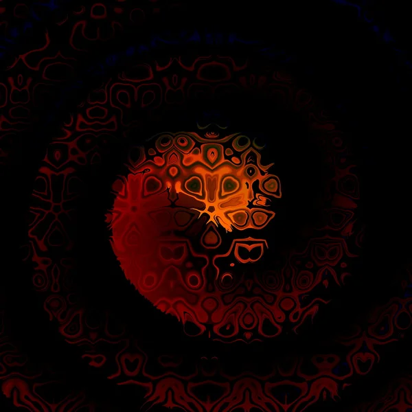 Patrón espiral abstracto oscuro. Fondo fractal digital. Ilustración decorativa de fantasía. Creative Gold Swirl. Hermosa textura 3d. Giro Giro o vórtice. Adorno artístico retorcido. Imagen moderna . — Foto de Stock