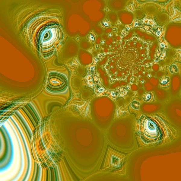 Abstract psychedelic eye background. Peculiar patterns. Modern style art concept. Green artistic illustration created with computer technology. Design element. Picture could be used for decoration. — Stock Photo, Image