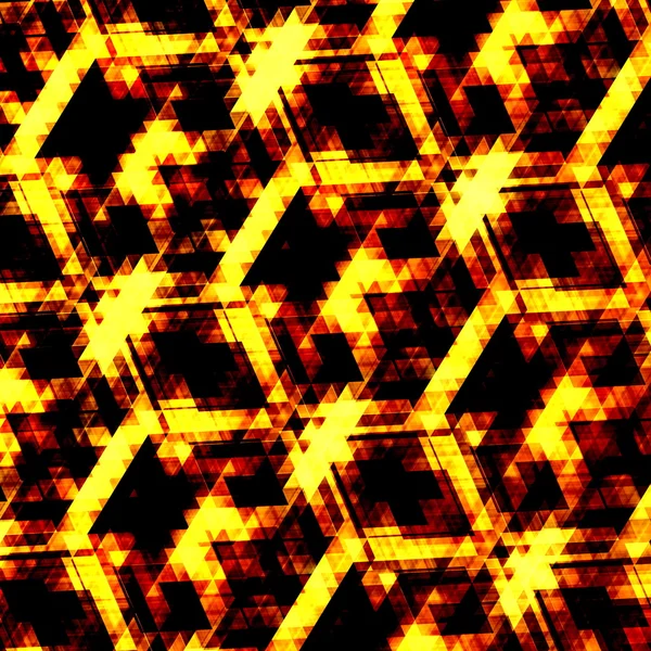 オレンジ色の六角形の幾何学的な背景。イメージ コンセプト。コンピューター画面や壁紙の模様。珍しい黄金構造。デジタル イラストです。光の効果で描きます。ブラウン ダイヤモンド。テクスチャ. — ストック写真
