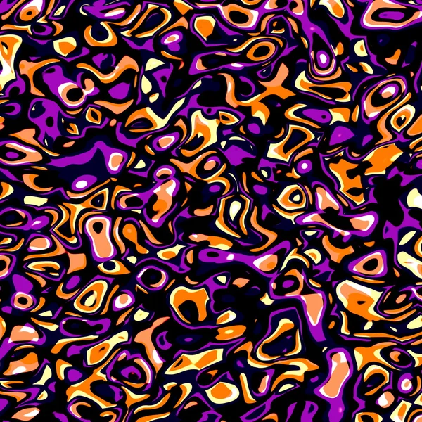 Digital orange purple blots artwork. Dots warp. Simple wet dirt. Odd cell culture. Grunge style card. Funky color image. Modern arts. Fluid faces. Peculiar ink splat. Special rare multi shape effects. — Stock Photo, Image