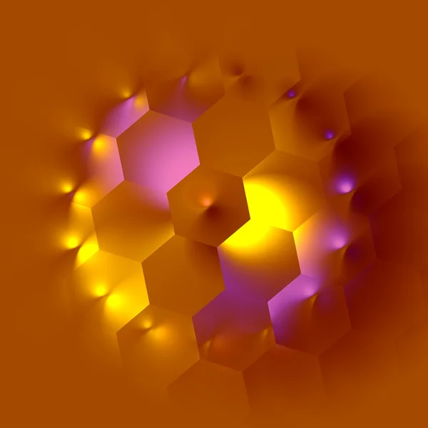 Intendation περίεργο εξάγωνο. Pixel pic. Στρογγυλή μορφή. Χακί αντίγραφο χώρου. Σχήμα κυτταρικό τοίχωμα. Μωσαϊκό κεραμιδιών. Λάμποντας ακτίνα. Κίτρινο έντονο φως. Μοντέρνα σχεδίαση. Οπτικές ιδέες. Ψευδαίσθηση χρυσό χρώμα. Δροσερό αποτέλεσμα. — Φωτογραφία Αρχείου