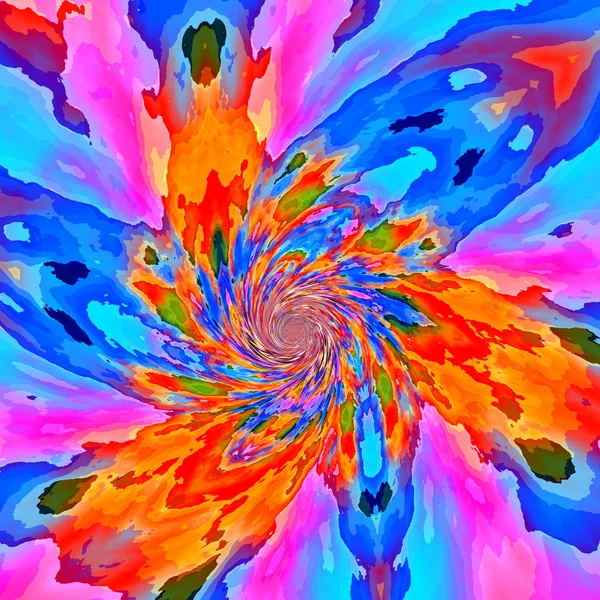 Fondo de pintura fractal escamosa brillante. Estilo de imagen antiguo. Marco completo. Buenas ideas. Lazo mixto. Líquido de tono lila azul. Tinte naranja azul cian en escamas. Giro redondo mágico. Decoración de envoltura moderna. Curl único . —  Fotos de Stock