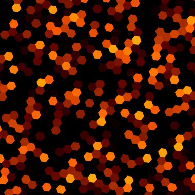 Turuncu altıgen glitter. Disko kulübü tema. Funky rüya gibi fikir. Brown yaratıcı sanat renkli. Modern basit şekli mozaik. Tam kare grungy zemin. Sanatsal onaltılık şekiller. Büyülü şiirsel pırıltı duvar kağıdı.