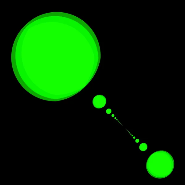 Gröna psykedeliska blobbar. Många färgade bollen former. Främmande planet-system. Modern snygg deco. Fysik med pic. Vetenskap eller yttre rymden tema. Udda distinkt bild. Utsmyckade surrealistiska effekten. Lager. — Stockfoto