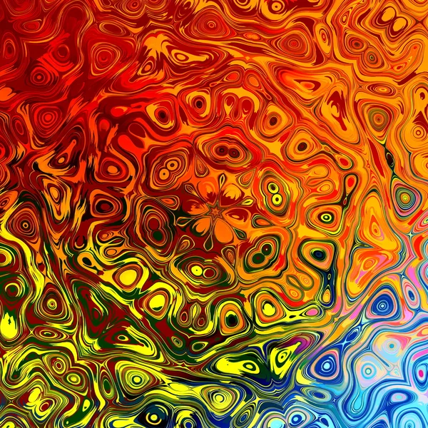 Bunte psychedelische Kunst Abstraktion. magisch glänzendes Bild. schmutzige stylische Bild. Klamauk im Vollformat. coole trendige Kristall-Effekt. helle Farbe Grunge. hübsche und warme Dekoration. Fröhlich und nachdenklich. Stockbild