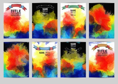 Set soyut arka plan şeritler ile boyalı.