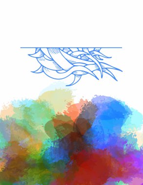 Poster şablonları ile boya sıçrama şerit.