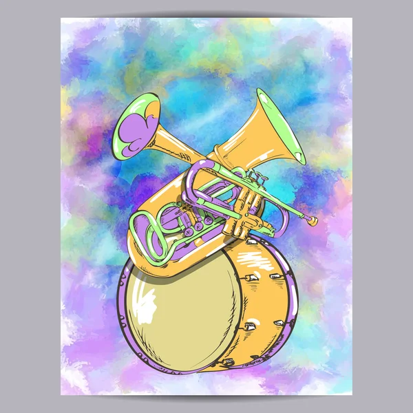 Wind instruments — Stock Vector