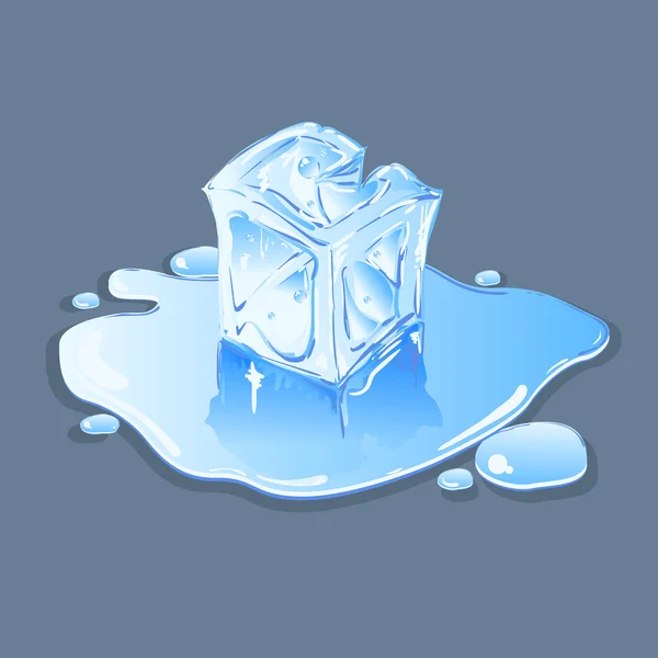 Cubo de hielo — Vector de stock