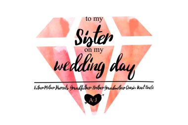 Düğün günümde teşekkür kartı.