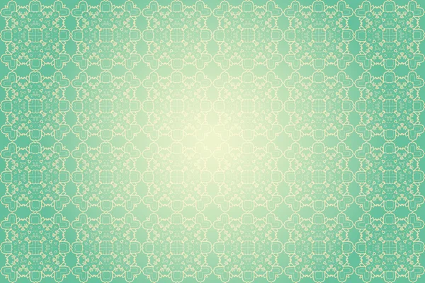 Fondo verde en estilo victoriano — Vector de stock