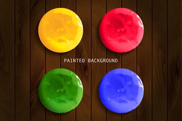Vector set van kleurrijke aquarel verf cirkels — Stockvector