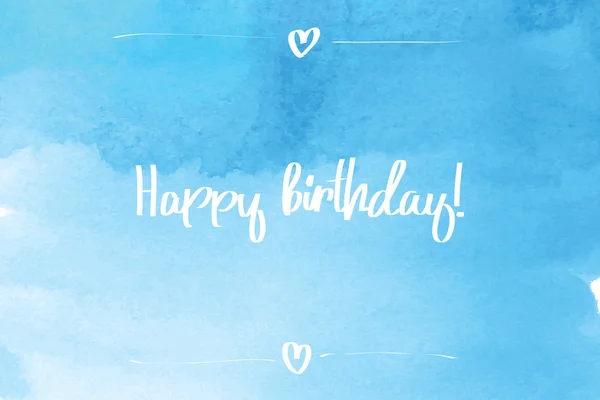 Happy Birthday Schrift blau. — Stockvektor