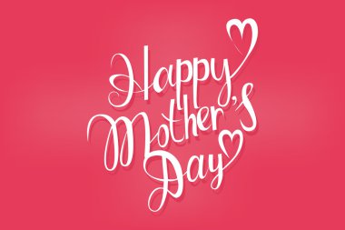 Mutlu anneler günü Tipografik Tasarım kartı 