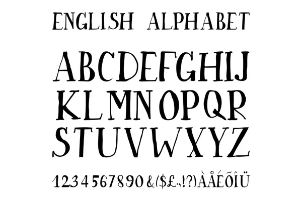 Retro alphabet vector font. — Stock Vector