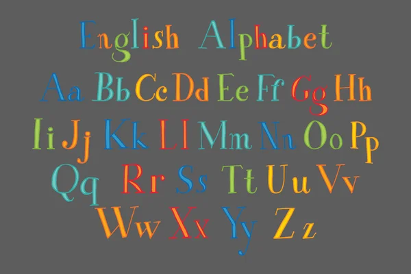 Alphabet vectoriel coupé à la main — Image vectorielle