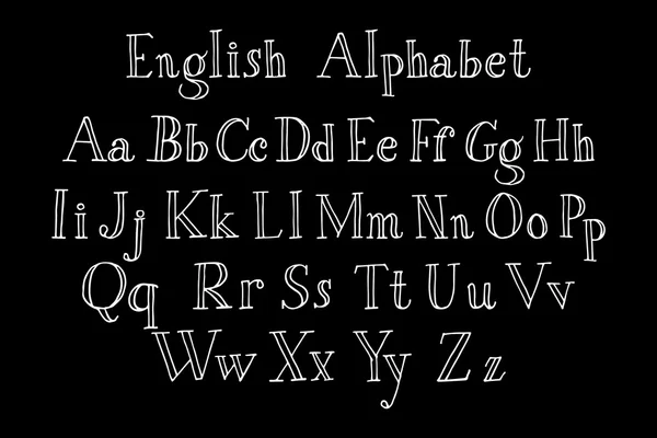 Alphabet vectoriel coupé à la main — Image vectorielle