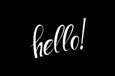 Kaligrafi yazı Merhaba