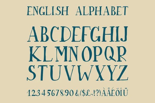 Fonte alphabet rétro . — Image vectorielle