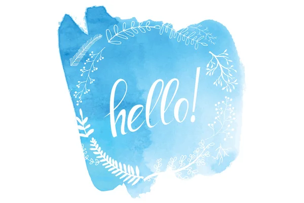 Vectorillustratie met de word-hello. — Stockvector