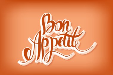 Afiyet olsun el çizilmiş yazı.