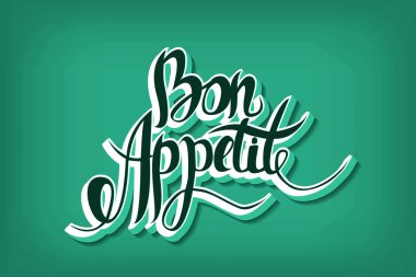 Afiyet olsun el çizilmiş yazı.