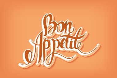 Afiyet olsun el çizilmiş yazı.