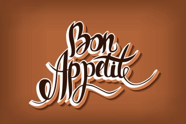 Afiyet olsun el çizilmiş yazı.