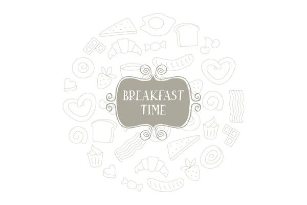 ビンテージ ポスター - 朝食. — ストックベクタ