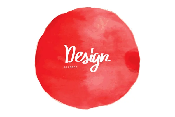 Aquarelle rouge fond cercle . — Image vectorielle